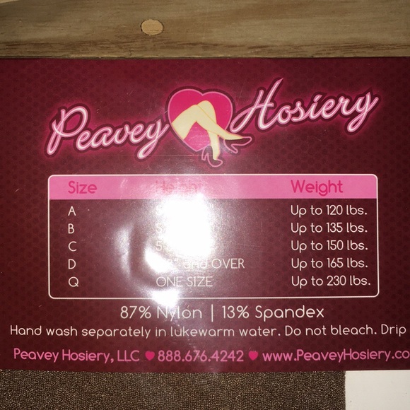 New Hooters Girl Peavey Tights Suntan Sizes A B C D & Q - Picture 7 of 9